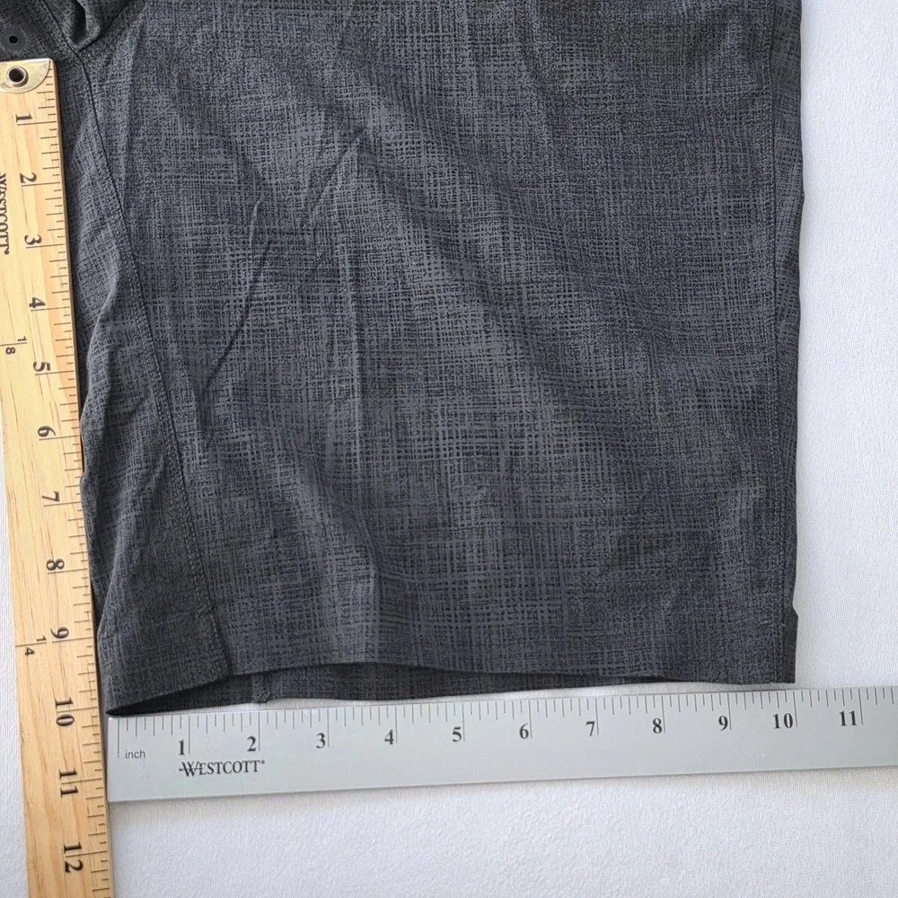 Lululemon Men Current Board Shorts Gray‎ Crosshatch Swim Trunks Size 34 LM7431S